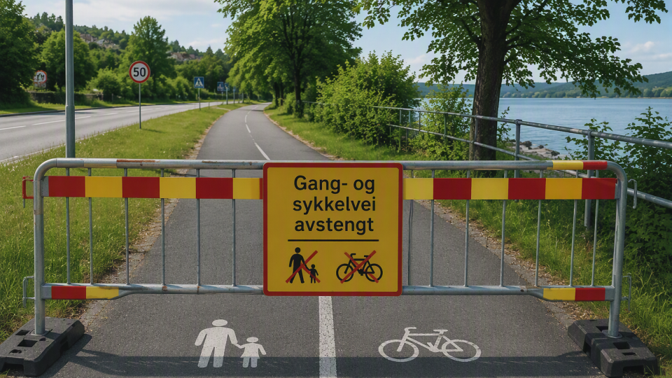 Lenke til artikkel: Gang- og sykkelvei stengt pga gravearbeider mellom kommunehuset og Randmælsveien