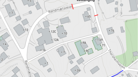 Lenke til artikkel: Stenging av vei - krysset Randmælsveien/ Thorsheimveien